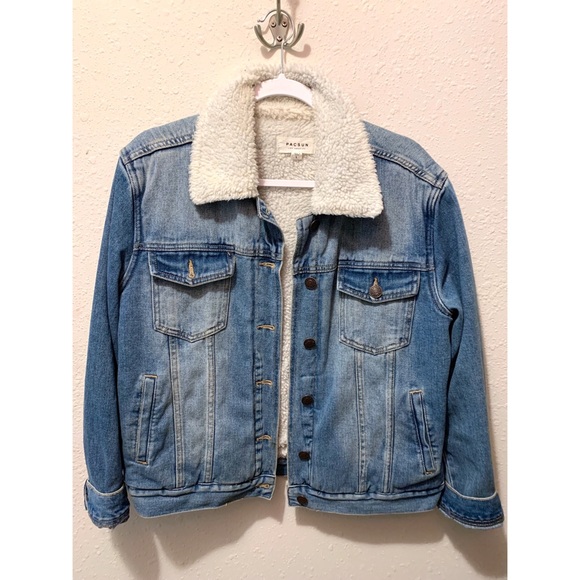 PacSun Jackets & Blazers - Denim / wool jacket.